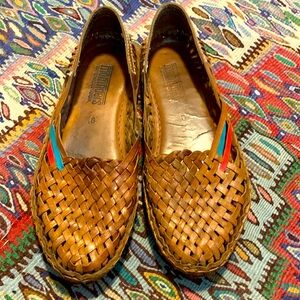 Mohinders Woven Flats honey leather womens 8